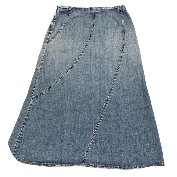 Liz Claiborne Dresses & Skirts - Rare Vintage 90s Liz Claiborne Denim Jean Maxi Skirt 1990s